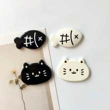 4/8pcs Cat And Fish Fridge Magnet Set, Cute Decorative Magnetic Stickers, Cartoon Fridge Magnets Suitable For Office Whiteboard, Storage Cabinet, Dishwasher, Kitchen Decor, Home Decor, Holiday Gift, Birthday Gift - Multicolor - View 10
