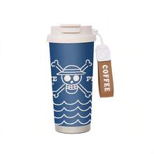 Miniso Cốc cà phê giữ nhiệt hình cờ hải tặc Mũ Rơm trong One Piece, làm bằng thép không gỉ, có nắp đậy, thiết kế hai ngăn uống, bền chắc. - Nhiều màu - Xem 7