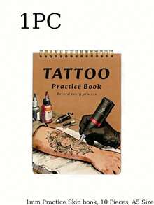 A5 Tattoo Practice Skin Notebook - 8 Cover Options, 1mm/2mm Thickness Realistic Skin Practice Book, Includes 4/10 Reusable Tattoo Practice Sheets, Suitable For Beginners And Artists A5 Spiral Bound Practice Notebook - View 12