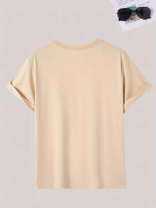 Men's Fashionable Printed Short Sleeve T-Shirt For Summer - 紅色 - 查看 3