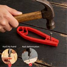 Non-Slip Safety Nail Hammer, Portable Nail Fixing Tool, Random Color, Multi-Function Finger Protection Pliers, Home Woodworking Basic Repair Tool, Craftsman Practical Tool, Home Maintenance Essential - 2 Items - View 4