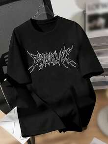 Camiseta Casual para Adolescentes - Negro - Ver 6