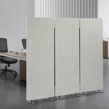 SanBouSi Office Partition Room Divider Divider Screen 183*168cm - Light Grey - View 1