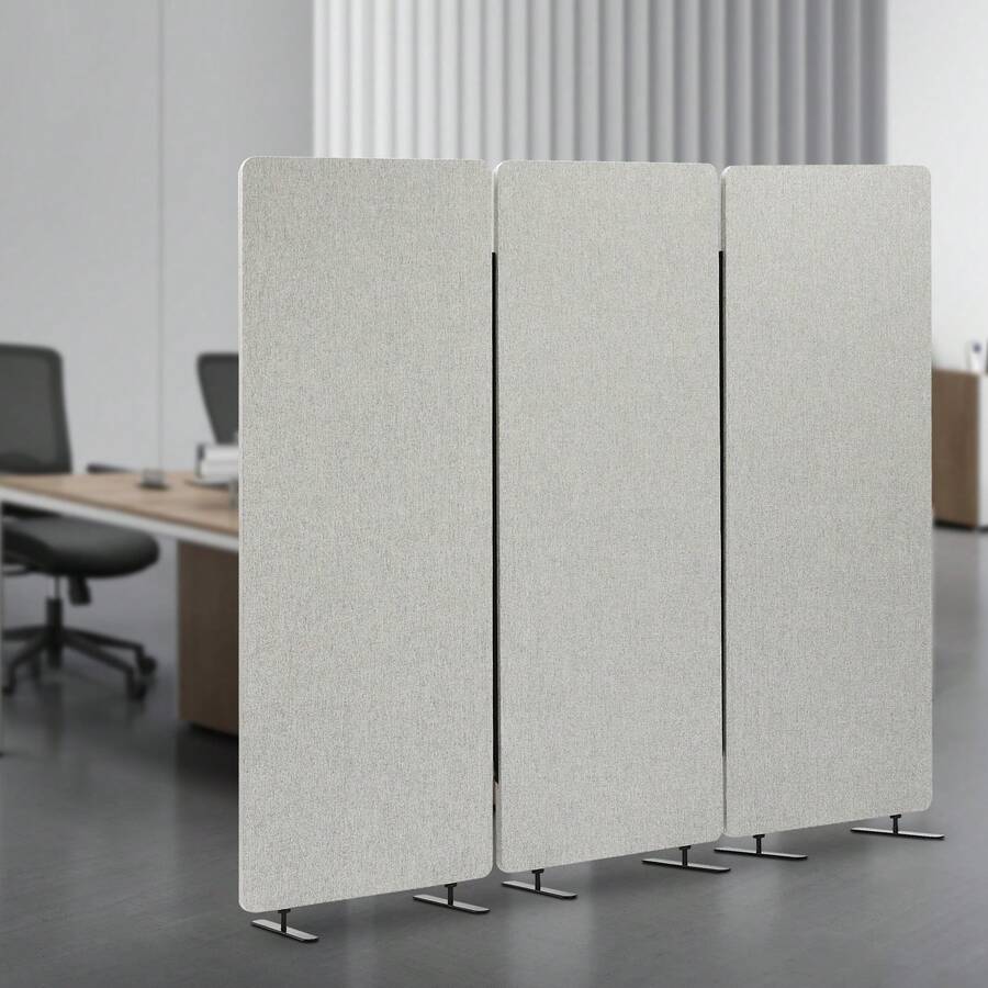 SanBouSi Office Partition Room Divider Divider Screen 183*168cm - Light Grey - View 1