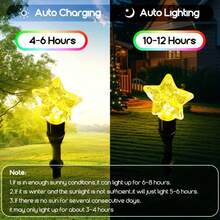Solar Powered LED Starlight String Lights - Suitable For Homestay, Pool, Beach Party, Garden Path Decor, Creating Holiday Atmosphere - Star - View 6
