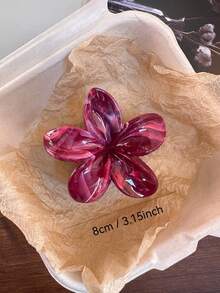 3个/套 8厘米/3.15英寸 轻盈亚克力花朵发夹，玳瑁色，波浪卷，渐变绿色，高品质优雅简约百搭渐变色夏季发饰，适合日常、休闲、派对、工作、度假、洗脸、化妆、海滩、服装搭配 - 彩色 - 查看 2