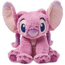 Disney Stitch 14 In Soft Toy For Kids, Cuddly Character With Fuzzy Texture And Embroidered Details, Flexible Floppy Ears, Disney Plushy Suitable For All Ages - Pink - View 1