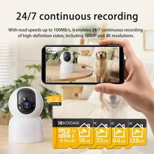 Kodak 32GB TF 記憶卡 256G 128GB 64GB 32GB Class A1-10 UHS-1 閃存卡 Micro SD 卡 適用於家用監控 - 查看 5