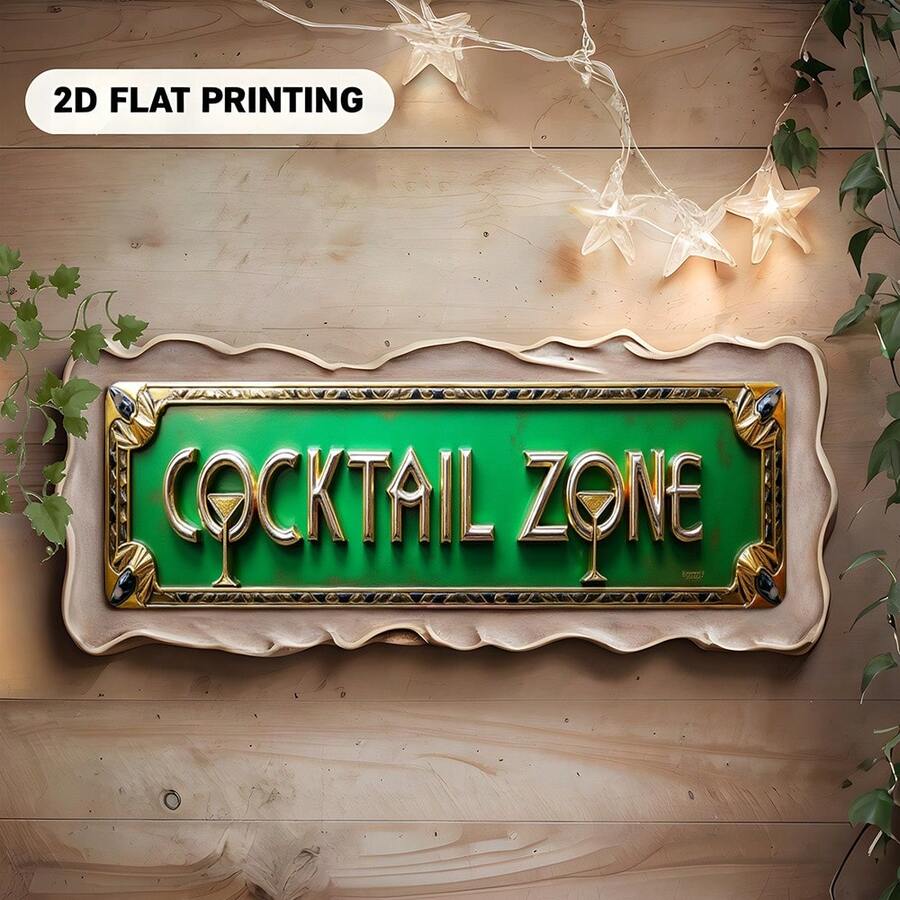 Flat Sign With London Logo And England Flag Decorative Border, Eye-Catching Wall Decor For Bar, Living Room, Restaurant, Hotel And Event Space (Random Style) - A - View 1