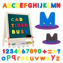 Kids Magnetic Letters And Numbers Stickers, Including Uppercase, Lowercase, Digits And Symbols, Fun Spelling Learning Toy, Educational Puzzle For Classroom And Home, Back To School, Thanksgiving, Holiday And Birthday Gift - Random Color - Multicolor - View 3