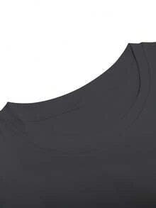 Camiseta básica para hombres, top versátil, ropa de verano para hombres - Gris Oscuro - Ver 3