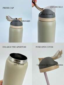 OwaIa Brown Large Capacity Stainless Steel Water Bottle,32oz/945ml,With A Straw,Exquisite Appearance,Keeps Drinks Hot Or Cold,Can Hold Iced Drinks And Water,Suitable For Leisure,Work,Sports,Indoors And Outdoors,Suitable For Students And Office Workers,As A Gift.Vacuum Flasks-Everyday Tumbler-Perfect Birthday Gift-Father Day Tumbler - Màu nâu  Mocha - Xem 7
