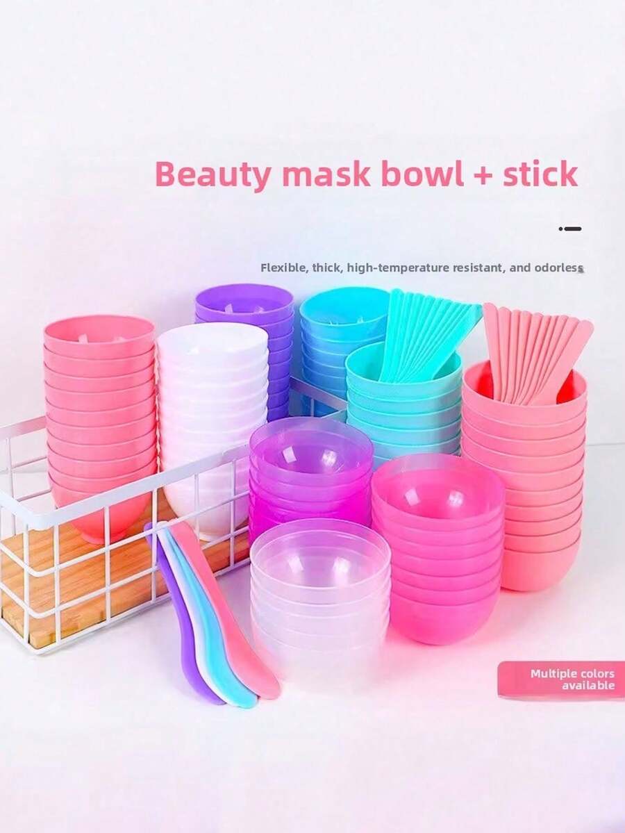 12pcs/2sets Professional Face Mask Making Kit - Includes Portable Mixing Bowl And Stirrer. Provides Various Soft Macaron-Inspired Colors. DIY Tools Designed For Blending Skincare And Beauty Products. - Multicolor - View 1