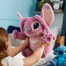 Disney Stitch 14 In Soft Toy For Kids, Cuddly Character With Fuzzy Texture And Embroidered Details, Flexible Floppy Ears, Disney Plushy Suitable For All Ages - Pink - View 3