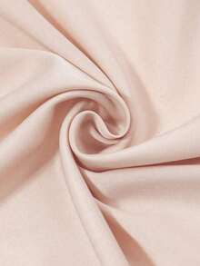 Vestido de fiesta elegante de unicolor con cuello en V y cintura fruncida para mujer - Champán - Ver 10