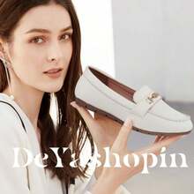 DeYashopin Women's Loafer Shoes Leisure Slip On Work Shoes Comfort Walking Flats - Leopardo - Ver 3