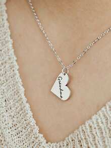 1pc Custom Name Necklace, Stainless Steel Necklace, Custom Name Necklace, Personalized Gift, Mother's Day, Mom Necklace, Mom Gift, Pendant Necklace, Pendant Necklace, Mom Jewelry Gift, Holiday Season Gift, Birthday Gift, Anniversary Gift, Family Necklace - Multicolor 2 - View 9