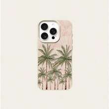 Fashionable Printed Cell Phone Case 20261pc, Vacation Style, TPU Material, Summer Coconut Tree Design, Compatible With Phones, Spring Gift, International Version, Not The National Version - White 6 - View 5