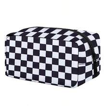 1188- Bolsa de viaje de lona con cierre estuche de transporte de maquillaje almacenamiento diario portátil bolsa de transporte bolsa de artículos de cambiador estuche de maquillaje bolsa de - 7,8 x 3,9 x 3,9 - Ver 1