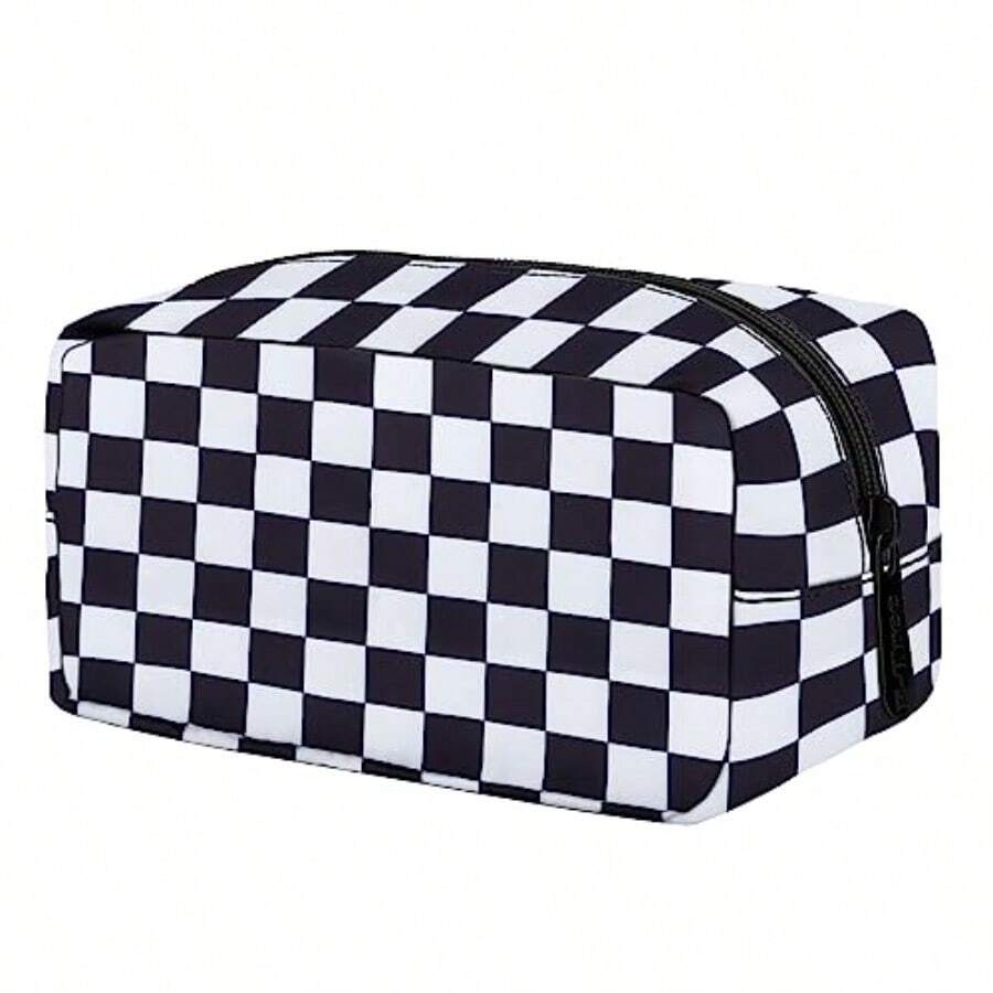 1188- Bolsa de viaje de lona con cierre estuche de transporte de maquillaje almacenamiento diario portátil bolsa de transporte bolsa de artículos de cambiador estuche de maquillaje bolsa de - 7,8 x 3,9 x 3,9 - Ver 1