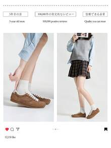 Alan Vincent[Devolución/Intercambio gratuito][Serie casual plana] Nuevos tenis casuales planos para mujer, color marrón, mocasines versátiles, zapatos de fiesta cómodos y de moda, zapatos casuales ligeros y con estilo - Marrón - Ver 6