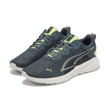Puma 时尚撞色轻便系带低帮男女通用运动鞋，情侣跑步鞋 38675702 - 夜空藍-銀色-螢光綠 - 查看 1