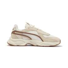 Puma 女款輕量透氣復古厚底運動鞋，春/夏季 - 白色-咖啡色-米白色 - 查看 4