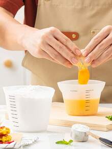 Heat-Resistant Silicone Measuring Cup With Scale, 250ml/500ml Liquid Measurement Cup, Baking Tool - Multicolor - View 8