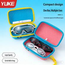 Swimming Goggles Case, Anti-Drop, Breathable Glasses Storage Box, Silicone, Wear-Resistant, Pressure-Resistant, Unisex, Portable Swimming Training Equipment - Ocean Blue - View 5