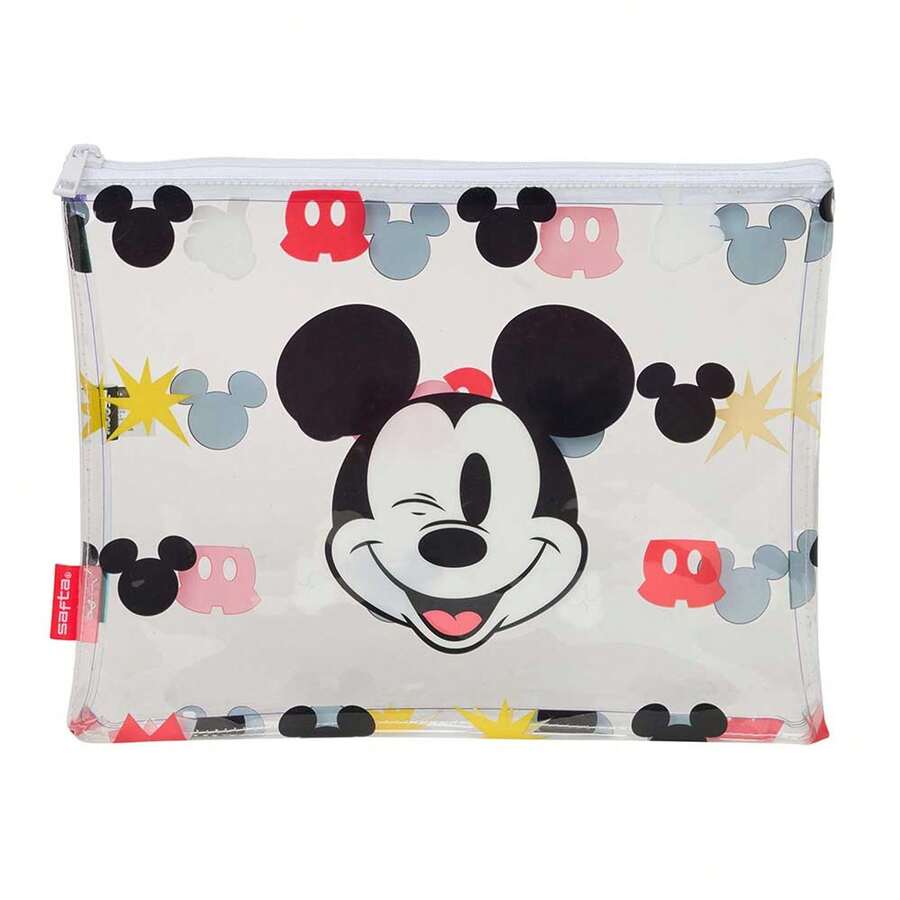 Safta Disney 迪士尼米奇透明沙灘洗漱包 30 x 23 厘米,沙灘泳池包,帶拉鍊隔層,耐用PVC材質,兒童青少年返校收納包 - 免費送貨 ✅ 西班牙大陸24/48小時送達 - 夏季包 - 查看 1