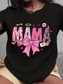Special Offer: Women's Valentine's Day T-Shirt - T-Shirt With Bright Red Heart And Pink Hearts Design For Mother's Day And Valentine's Day - 黑3 - 查看 11