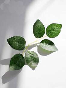 20pcs-DIY Green Leaf Materials, Artificial Green Leaves - Green - View 5