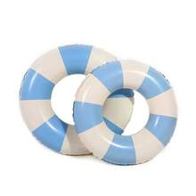 New Blue Handle Swim Ring, White & Blue Inflatable Swim Float, Suitable For Summer, Beach, Swimming Pool And Other Occasions, Inflatable Pool Float, Beach Essential, Pool Float - Swimming Ring - View 3