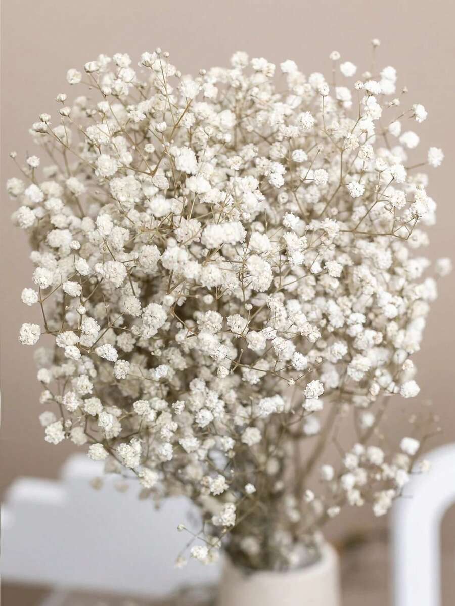 2000+ Ivory White Artificial Baby's Breath Flower Bouquet - 16 Inch Everlasting Flower Stems, Suitable For Wedding Decor, Tabletop Centerpiece, Home Decoration And DIY Floral Crafts - White Green - View 1