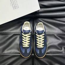Zapatos casuales unisex, talla 36-45, zapatos casuales de mujer y zapatos deportivos de hombre, zapatos planos de suela blanda con cordones, zapatos cómodos y livianos de hombre para uso diario, de corte bajo,,,,,Nuevas zapatillas de entrenamiento retro alemanas para hombre, zapatillas casuales versátiles de cuero genuino con suela suave, zapatillas con cordones y suela plana estilo , zapatillas de skate. - Gris Claro - Ver 6