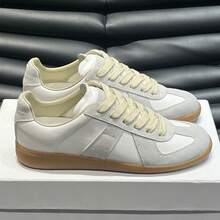 Zapatos casuales unisex, tallas 36-45, zapatos casuales para mujer y zapatos deportivos para hombre, zapatos planos con cordones de suela suave, zapatos cómodos y ligeros para uso diario, de corte bajo. - Gris - Ver 3