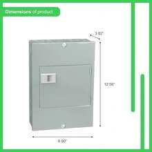 Square D - QO612L100DS QO 100-Amp 6-Space 12-Circuit Indoor Main Lugs Load Center With Surface Mount Cover, Gray - ColorA - View 3