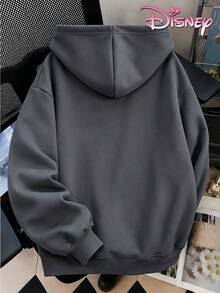 Disney Two-Piece Sweatshirt Set, Women's Loose-Fitting Hooded Sweatshirt, Classic Mickey Mouse 1928 Print Design, Retro American Style, Casual, Comfortable And Versatile, Suitable For Various Occasions And Everyday Wear. - Màu xám đen - Xem 4