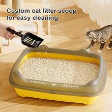 高边半封闭式超大猫砂盆，防溅防臭，加厚猫厕所，宠物用品 - XL - 查看 9