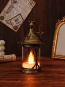 Multi-Color Retro LED Mini Wind Lamp, Realistic Flame Electronic Candle Light, Portable Lantern, Suitable For Home, Bedroom, Tabletop, Camping, Candlelight Dinner Decoration - Magic Hat Lantern - View 11
