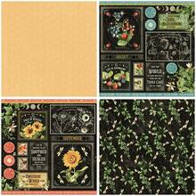 12 Stücke Blumen- und Blattmuster Scrapbooking Papier, DIY Bastelmaterial für Lesezeichen, Tagebücher, Fotoalben, Grußkarten, Planer Dekoration, geeignet für Halloween, Weihnachten, Valentinstag, Ostern - Quadrat - Übersicht 8