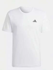 Adidas Áo thun nam tập luyện quần vợt cổ tròn tay ngắn thường ngày - trắng - Xem 1