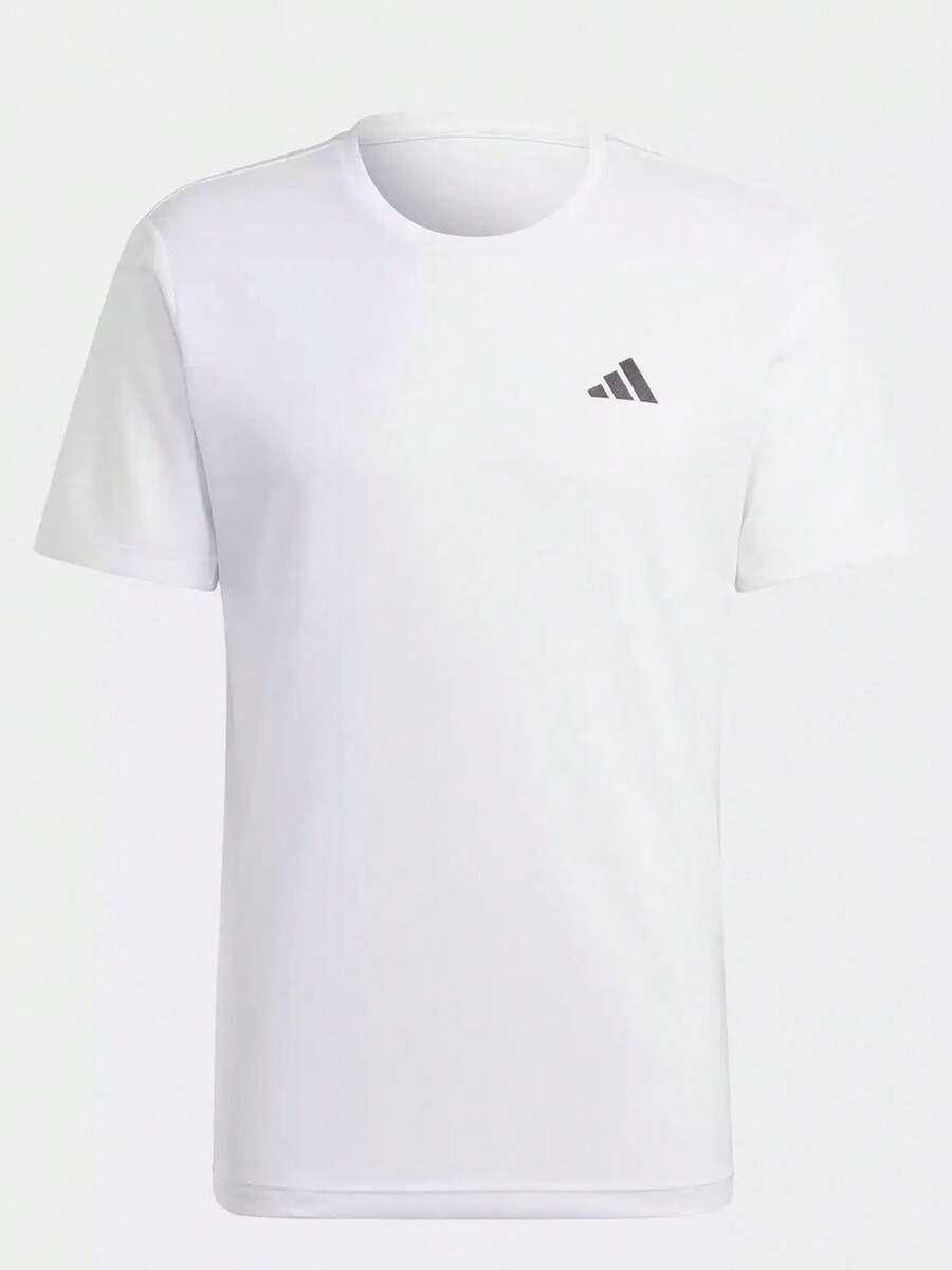 Adidas Áo thun nam tập luyện quần vợt cổ tròn tay ngắn thường ngày - trắng - Xem 1