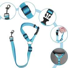 1pc Pet Car Safety Leash, Dog Cat Retractable Backseat Tether, Protect Your Dog! Dog Supplies For Outdoor Use - Multicolor - View 5