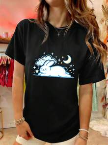 Women T-Shirts - Black - View 1