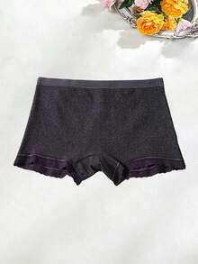 6 Stück Damen Unterwäsche aus bedruckter weicher Baumwolle, bequeme nahtlose Höschen, Sicherheitsshorts - Verschiedenfarbig - Übersicht 2