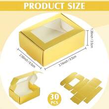 10/30pcs Essential Oil Window Gift Box Set (Multiple Colors Optional) | Mini Kraft Paper Gift Packaging Box Suitable For Valentine'S Day/Mother'S Day/Christmas/Birthday Party Small Gift Packaging Retro Handmade Gift Box Versatile Light - Multicolor - View 10