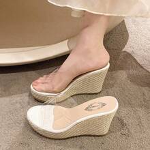 Women's High Heels With Slanted Heel, Transparent Ice Cream Sandals, Platform And Wedge Sandals - 白色 - 查看 4