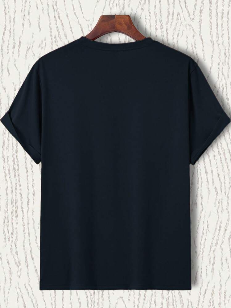 Humor T-Shirt For Men: "FREE HUGS Just A Joke, DON'T TOUCH ME" - 黑色 - 查看 3