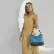 Hobo Bag For Ladies Shoulder Handbags With Back Pocket Purses, With Zipper, Purses, With Zipper - Z-coffee/Croco - View 3